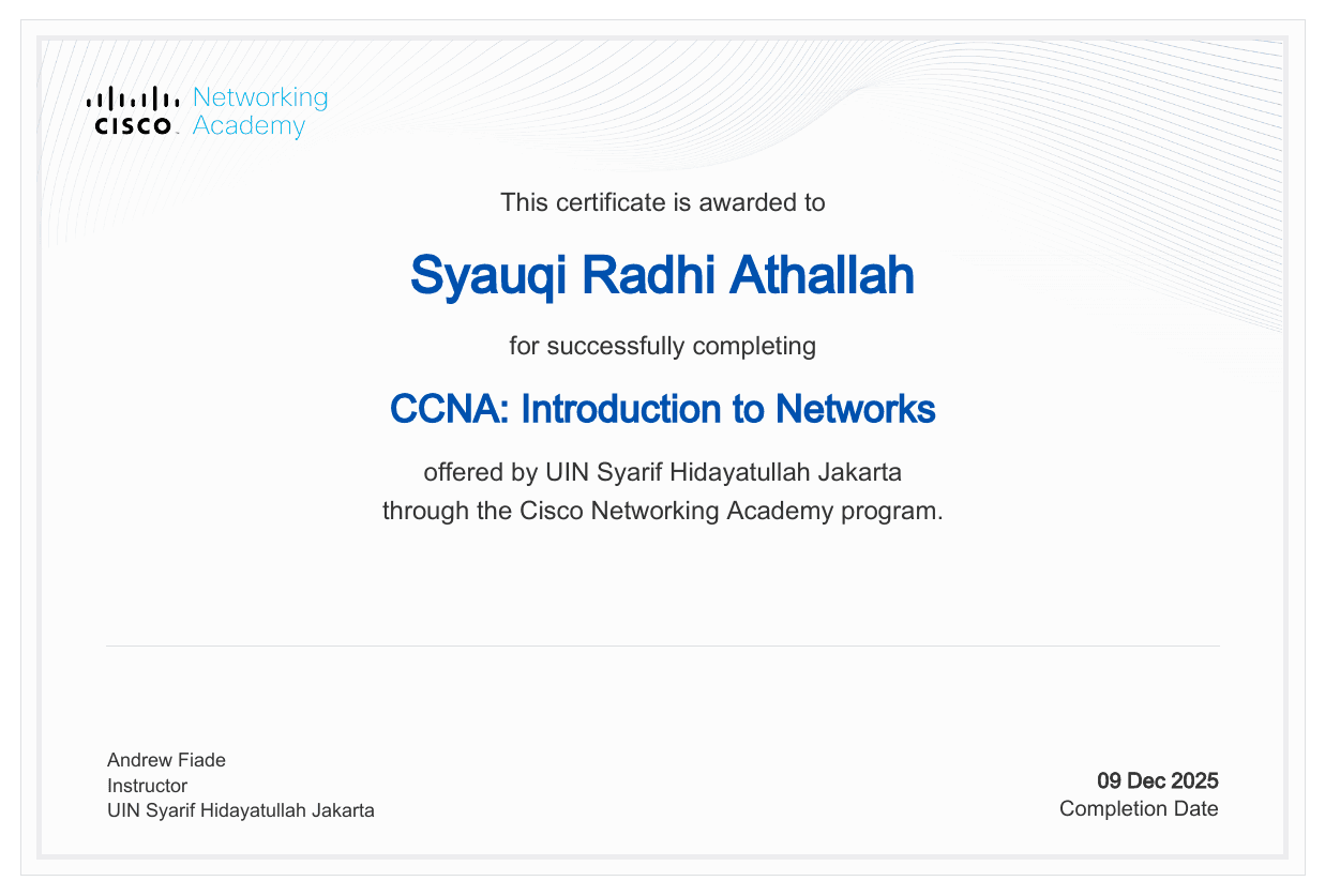 Sertifikat CCNA - Introduction to Networks